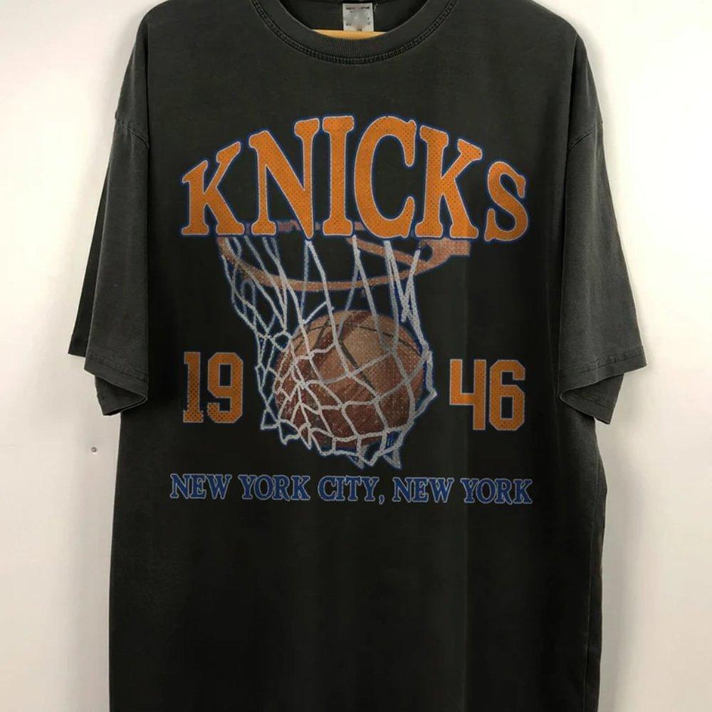 New York Basketball Shirt, Knicks Basketball Graphic Tee 1946